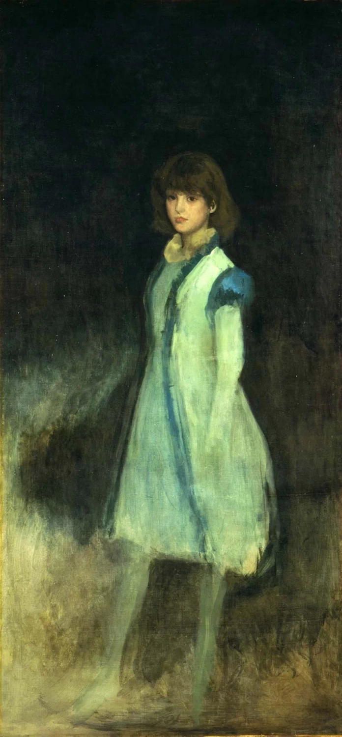 Ames McNeill Whistler - La ragazza blu, Ritratto di Connie Gilchrist